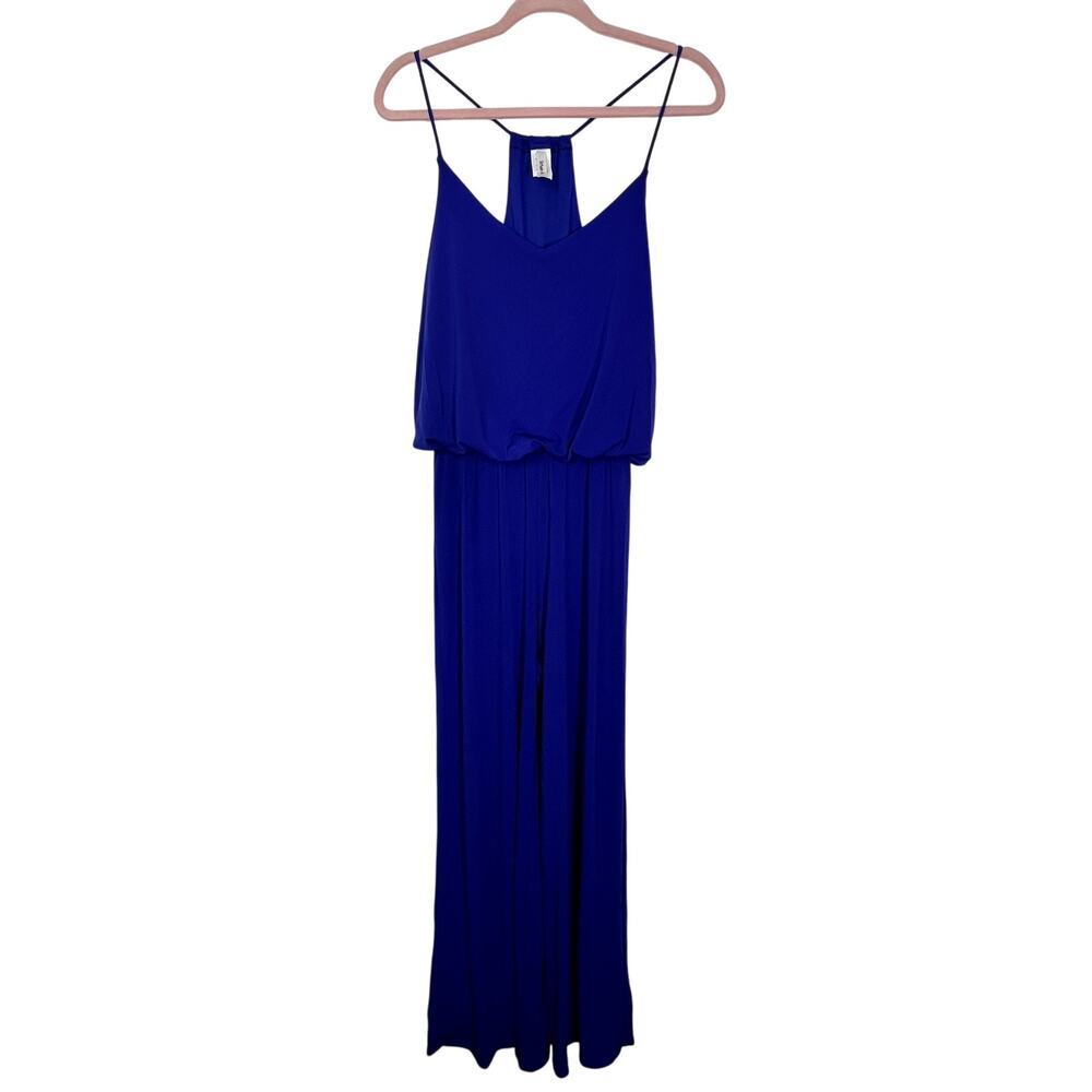 Urban K Royal Blue Spaghetti Strap V-neck Wide Leg One Piece Jumper Size M